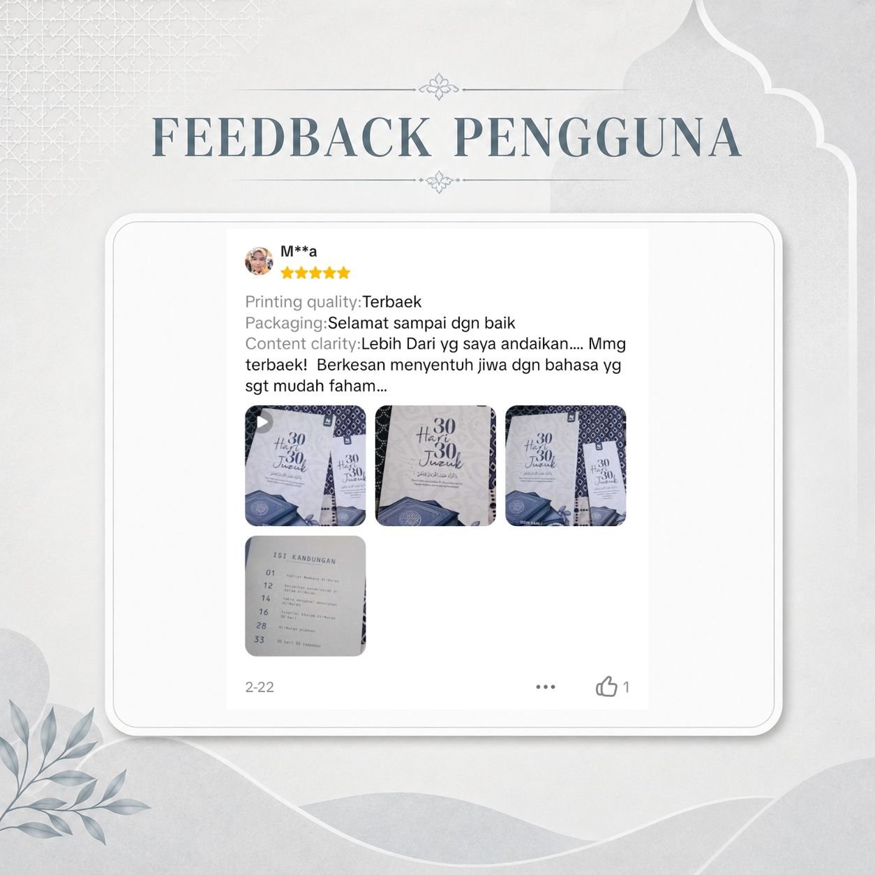 Testimoni pelanggan 1